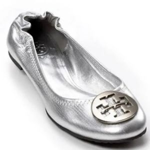 Tory Burch Metallic Mini Travel Ballet flats Size 6.5